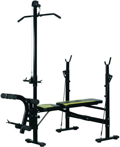 HOMCOM Banc de musculation Fitness pliable entrainement complet